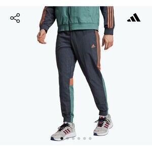 Adidas Bayern Munich Culturewear Woven Sweat Pants 2024-25 Grey Orange Green S